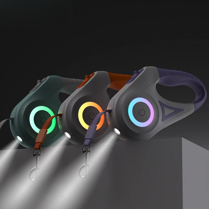 Automatic Retractable Luminous Dog Walking Rope Automatic Retractable Luminous Dog Walking Rope